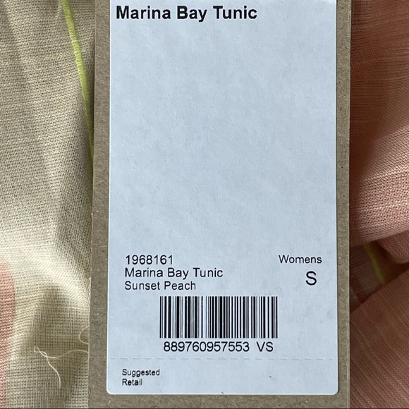 PRANA NWT MARINA BAY TUNIC COVERUP SUNSET PEACH SMALL - Picture 8 of 11